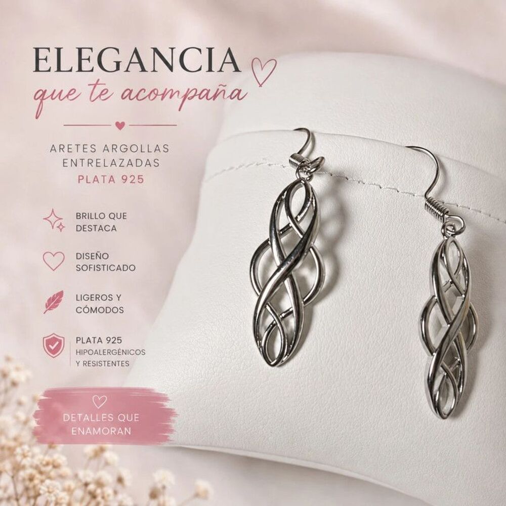 Silver Tone Infinity Figure Eight Dangle Earrings Women New